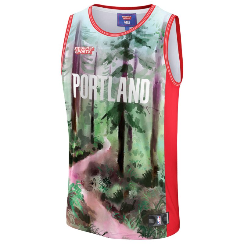 Portland Trail Blazers Basketball & KidSuper Studios by Unisex Hometown Jersey - Green - Image 2
