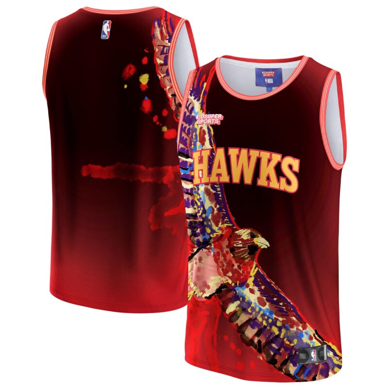 Atlanta Hawks Basketball & KidSuper Studios by Unisex Hometown Jersey - Red