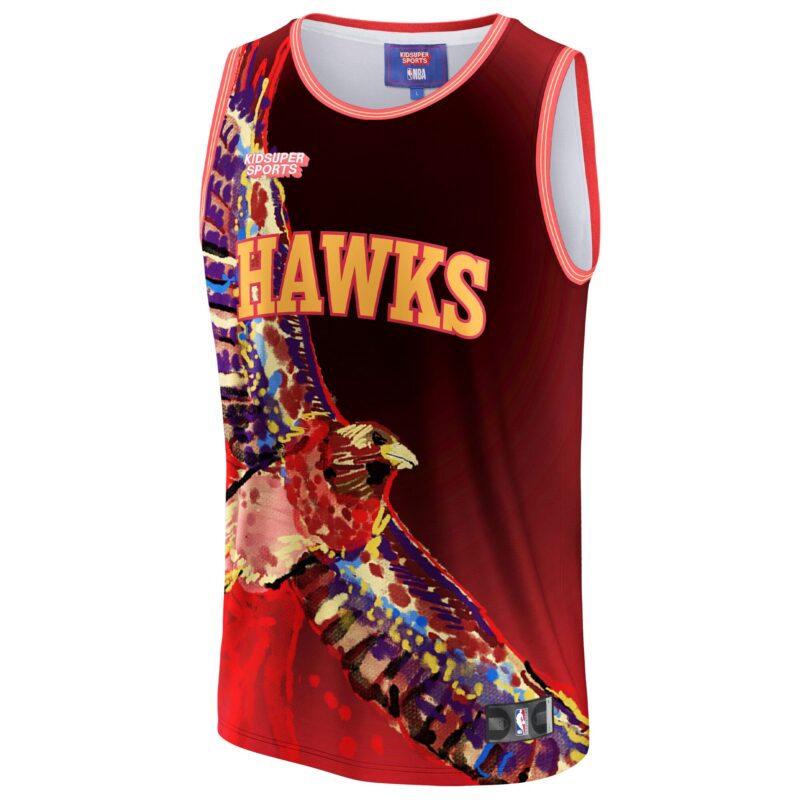 Atlanta Hawks Basketball & KidSuper Studios by Unisex Hometown Jersey - Red - Image 2