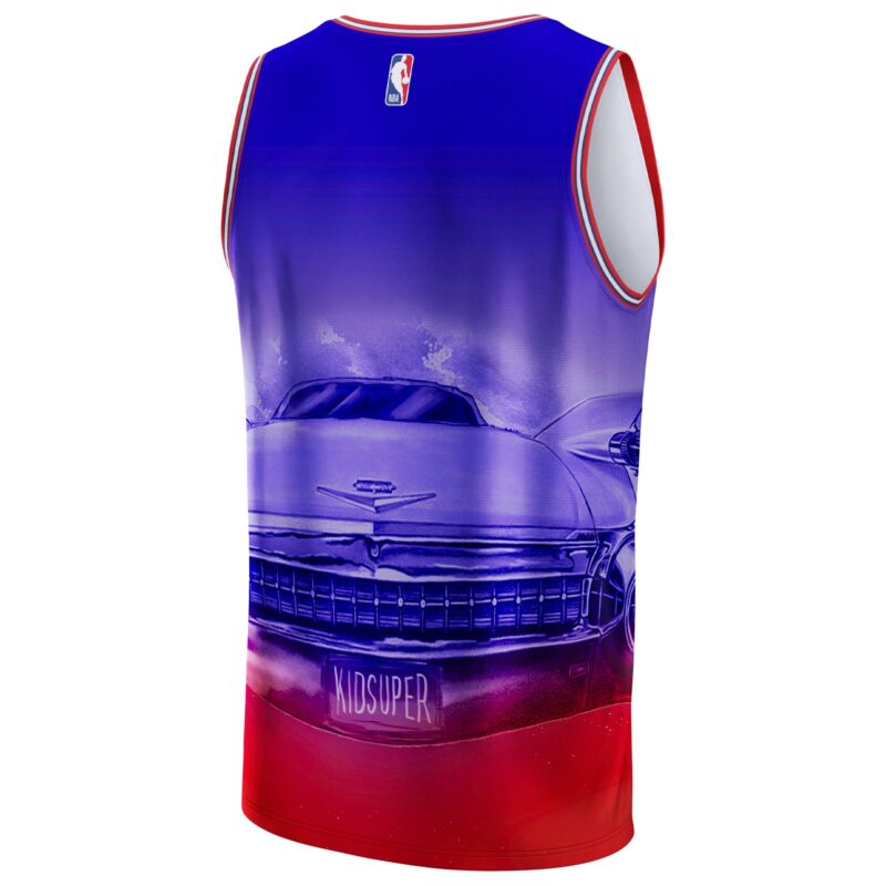 Detroit Pistons Basketball & KidSuper Studios by Unisex Hometown Jersey - Red - Image 3