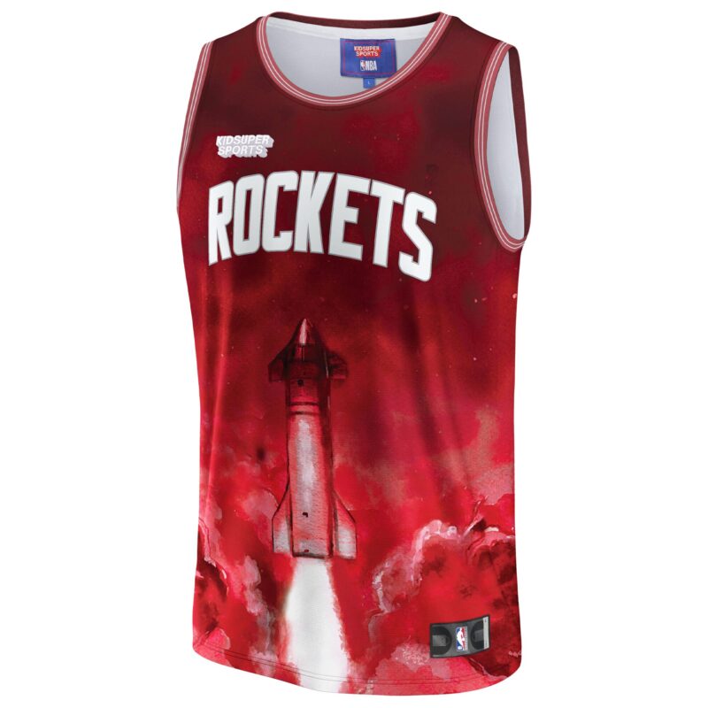 Houston Rockets Basketball & KidSuper Studios by Unisex Hometown Jersey - Red - Image 2