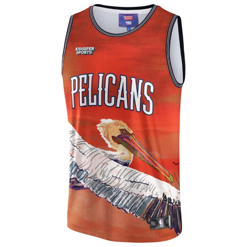New Orleans Pelicans Basketball & KidSuper Studios by Unisex Hometown Jersey - Red - Image 2