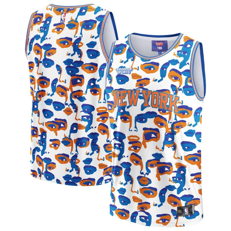 New York Knicks Basketball & KidSuper Studios by Unisex Hometown Jersey - White