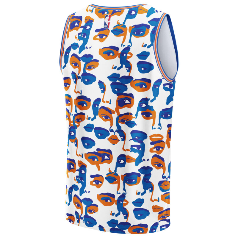 New York Knicks Basketball & KidSuper Studios by Unisex Hometown Jersey - White - Image 3
