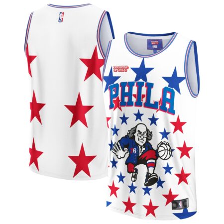 Philadelphia 76ers Basketball & KidSuper Studios by Unisex Hometown Jersey - White