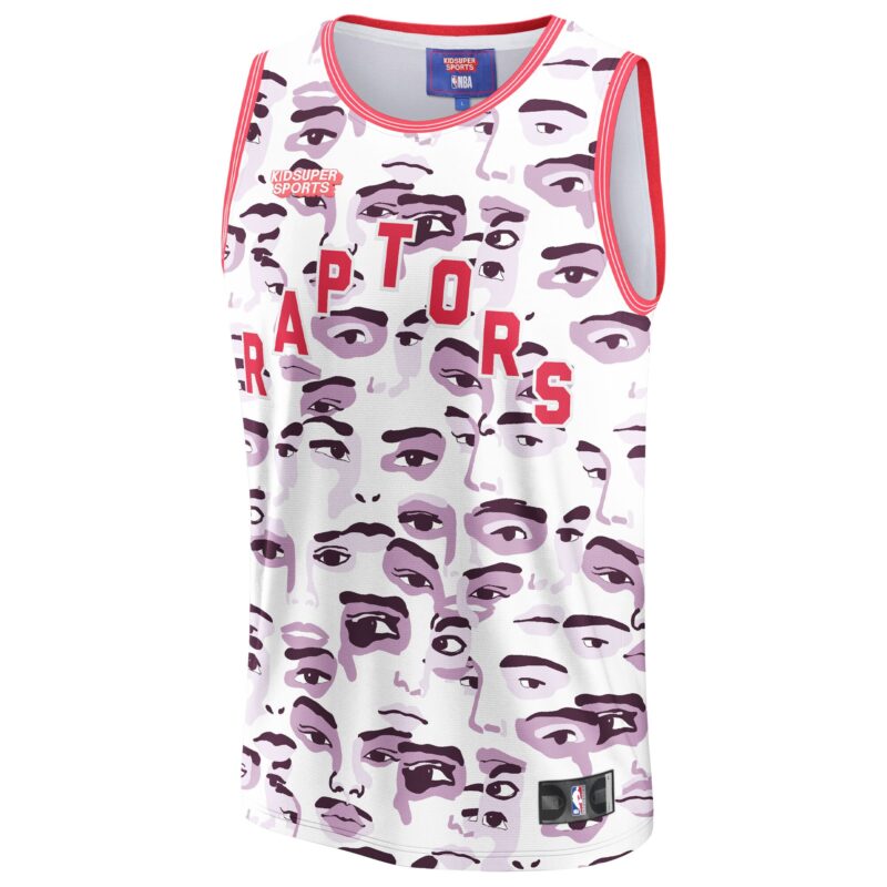 Toronto Raptors Basketball & KidSuper Studios by Unisex Hometown Jersey - White - Image 2