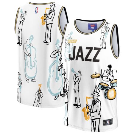 Utah Jazz Basketball & KidSuper Studios by Unisex Hometown Jersey - White