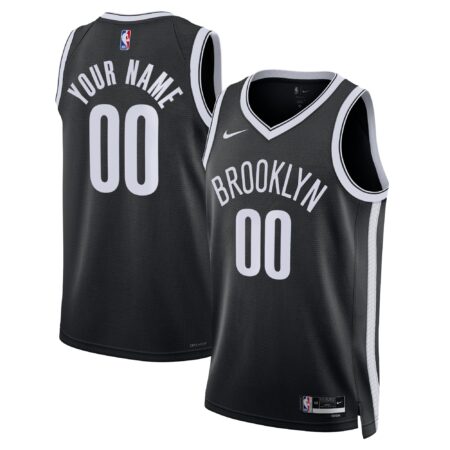 Brooklyn Nets Unisex Swingman Custom Jersey Black - Icon Edition