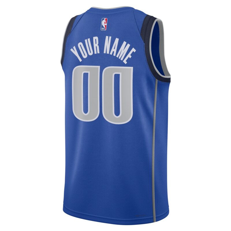 Dallas Mavericks Unisex Swingman Custom Jersey Blue - Icon Edition - Image 3