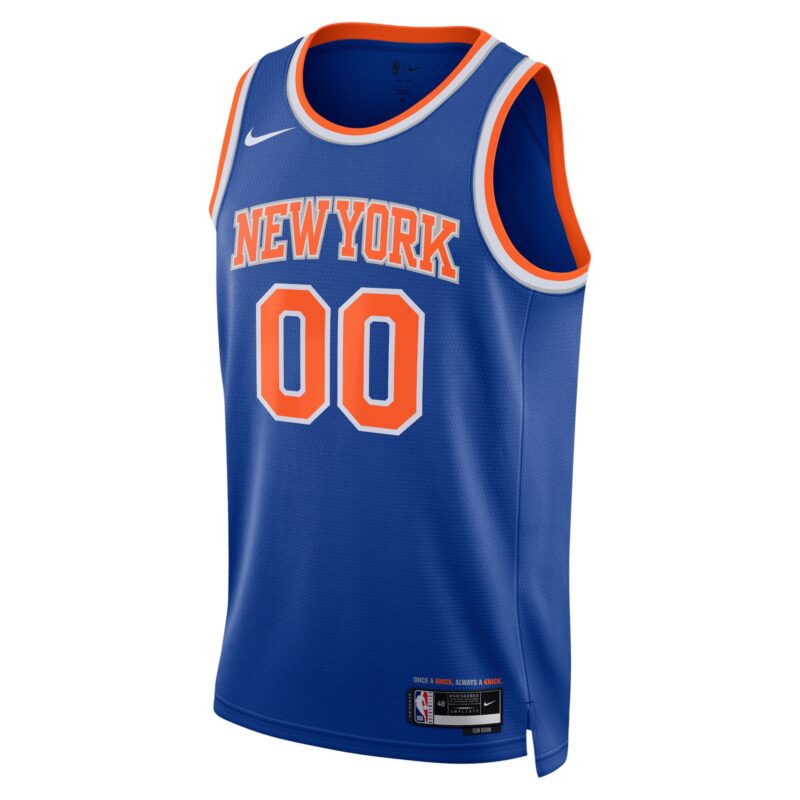 New York Knicks Unisex Swingman Custom Jersey Blue - Icon Edition - Image 2