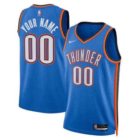 Oklahoma City Thunder Unisex Swingman Custom Jersey Blue - Icon Edition
