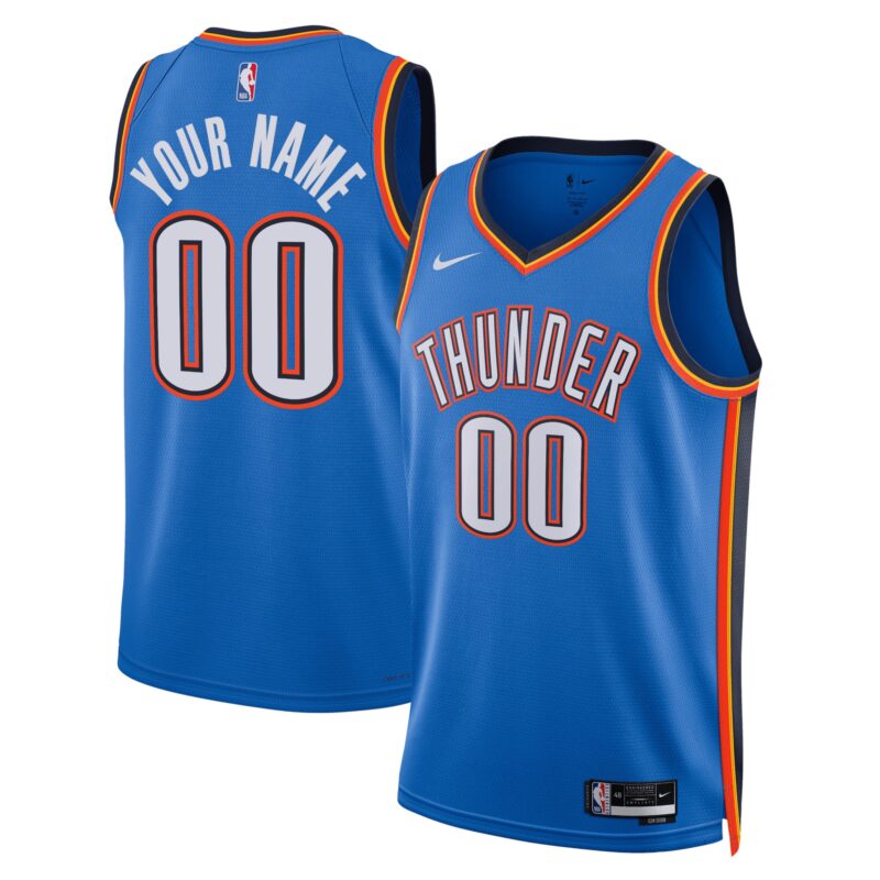 Oklahoma City Thunder Unisex Swingman Custom Jersey Blue - Icon Edition