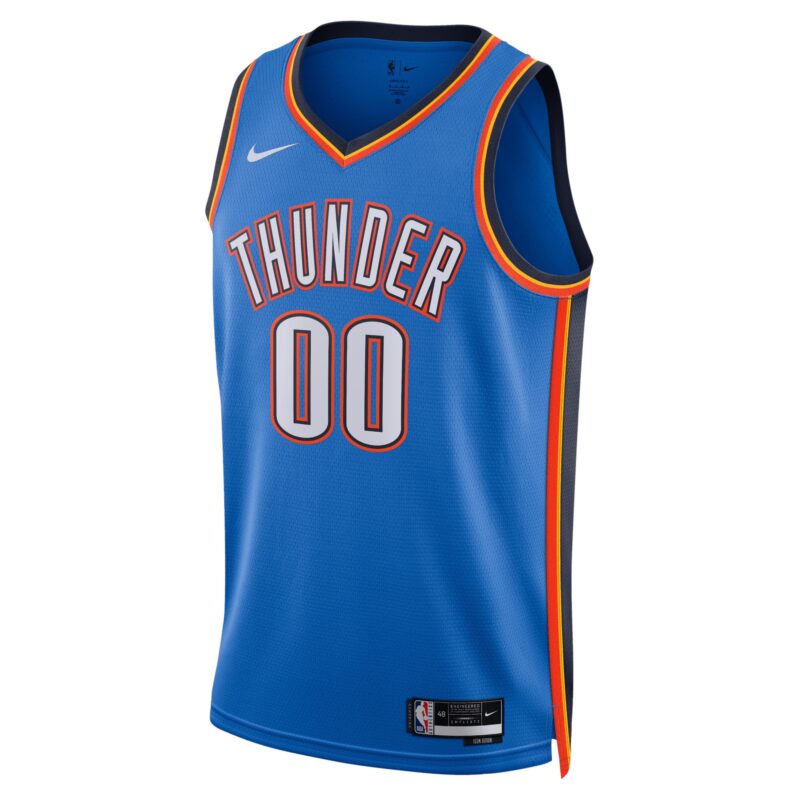 Oklahoma City Thunder Unisex Swingman Custom Jersey Blue - Icon Edition - Image 2