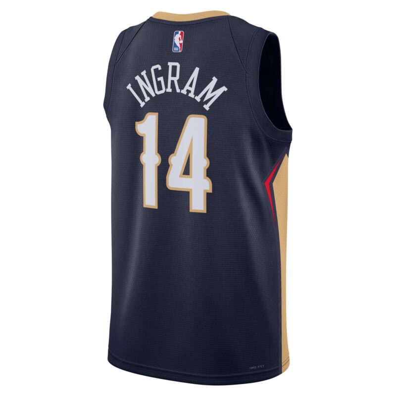 Brandon Ingram New Orleans Pelicans Unisex Swingman Jersey - Icon Edition - Navy - Image 3