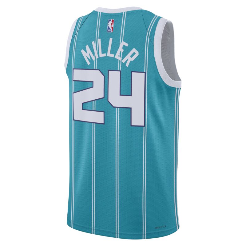 Brandon Miller Charlotte Hornets Unisex Basketball Draft Swingman Jersey - Icon Edition - Teal - Image 3