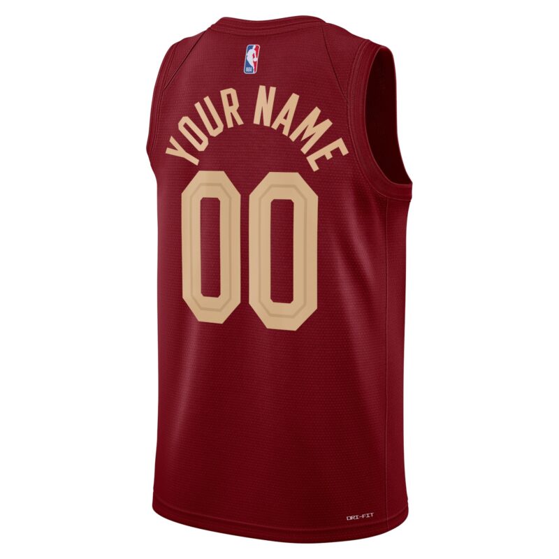 Cleveland Cavaliers Unisex Swingman Custom Jersey Burgundy - Icon Edition - Image 3