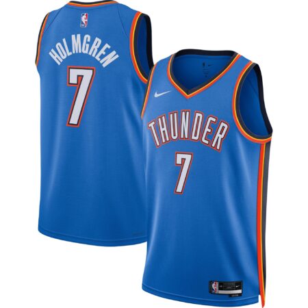 Chet Holmgren Oklahoma City Thunder Unisex 2022 Basketball Draft First Round Pick Player Swingman Jersey - Icon Edition - Blue
