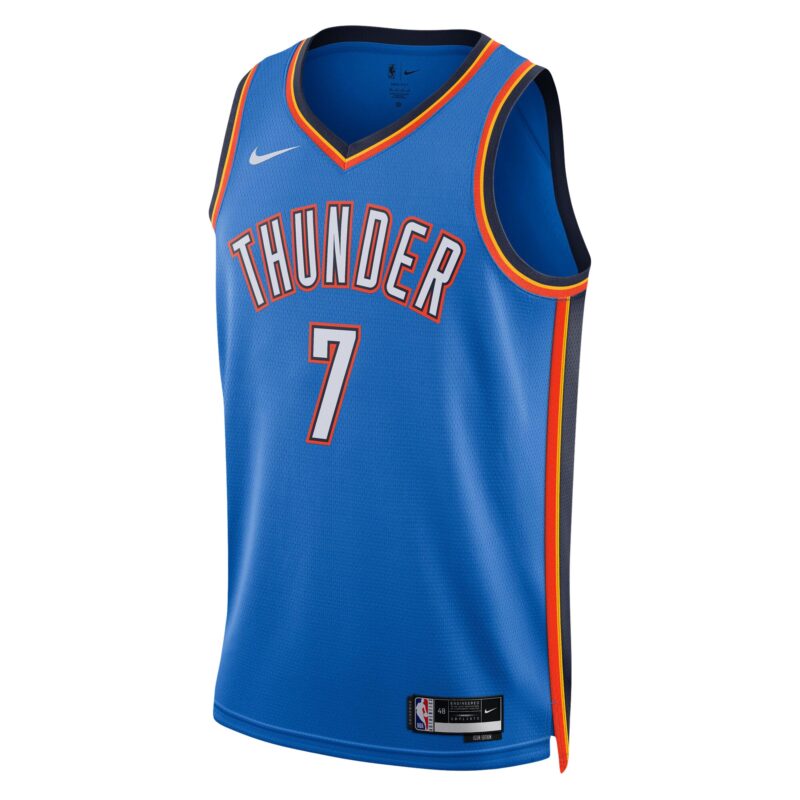 Chet Holmgren Oklahoma City Thunder Unisex 2022 Basketball Draft First Round Pick Player Swingman Jersey - Icon Edition - Blue - Image 2