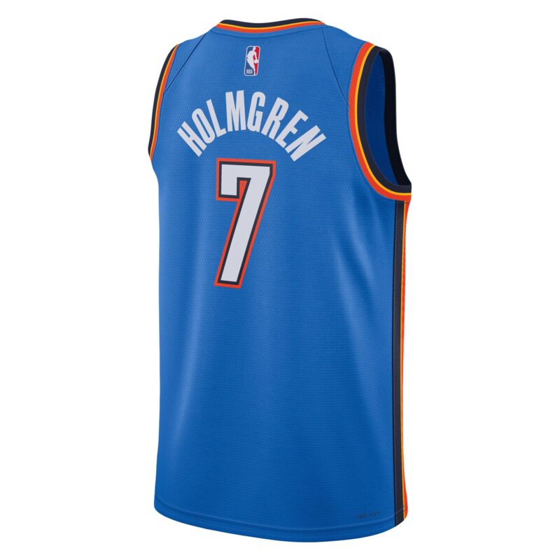 Chet Holmgren Oklahoma City Thunder Unisex 2022 Basketball Draft First Round Pick Player Swingman Jersey - Icon Edition - Blue - Image 3