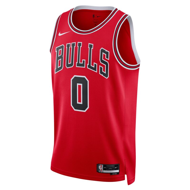 Coby White Chicago Bulls Unisex Swingman Jersey - Icon Edition - Red - Image 2