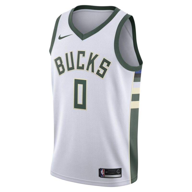 Damian Lillard Milwaukee Bucks Unisex Swingman Player Jersey - Association Edition - White - Image 2