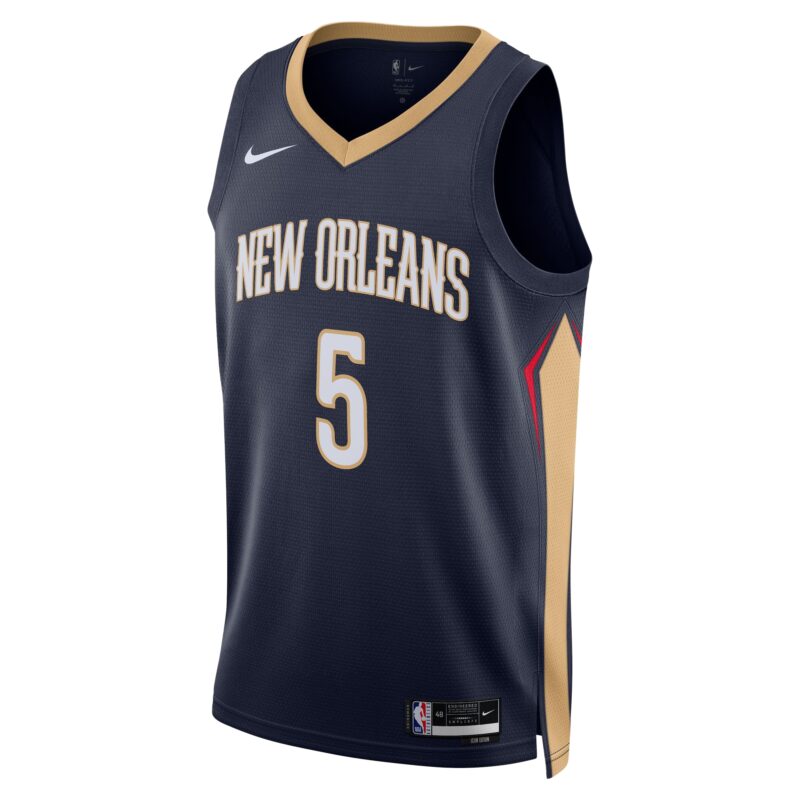 Dejounte Murray New Orleans Pelicans Unisex 2024 Offseason Addition Swingman Jersey - Navy - Image 2