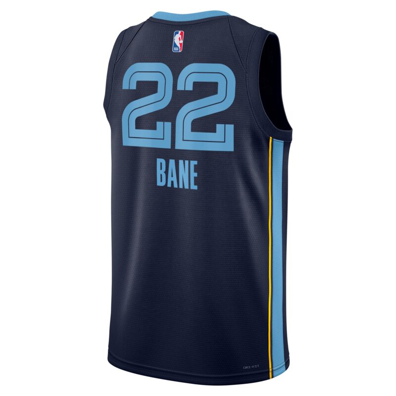 Desmond Bane Memphis Grizzlies Unisex Swingman Badge Player Jersey - Icon Edition - Navy - Image 3