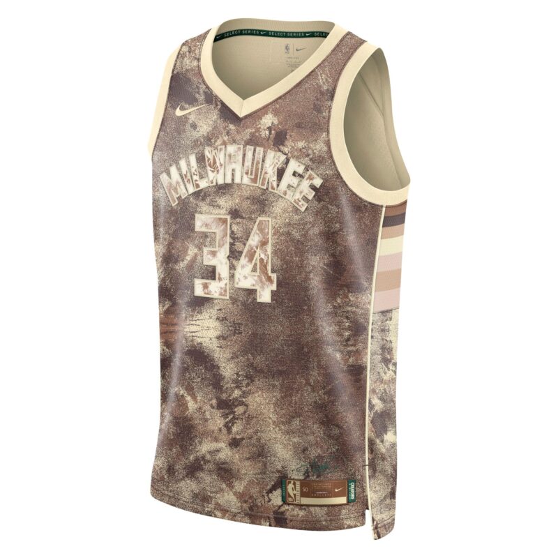 Giannis Antetokounmpo Milwaukee Bucks Unisex Select Series Swingman Jersey - Brown - Image 2