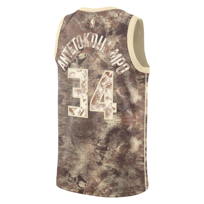 Giannis Antetokounmpo Milwaukee Bucks Unisex Select Series Swingman Jersey - Brown - Image 3
