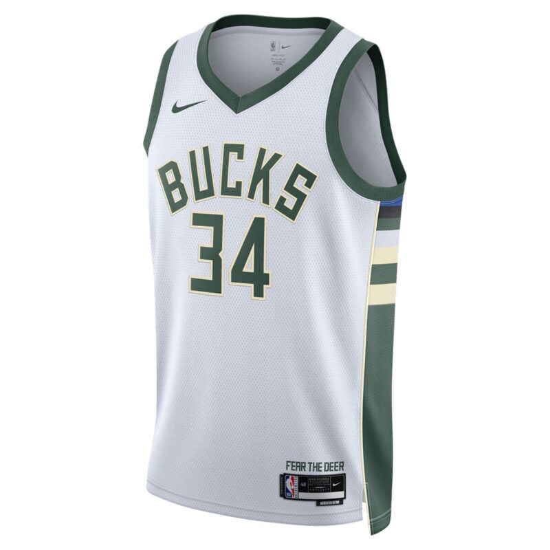 Giannis Antetokounmpo Milwaukee Bucks Unisex Swingman Jersey - Association Edition - White - Image 2