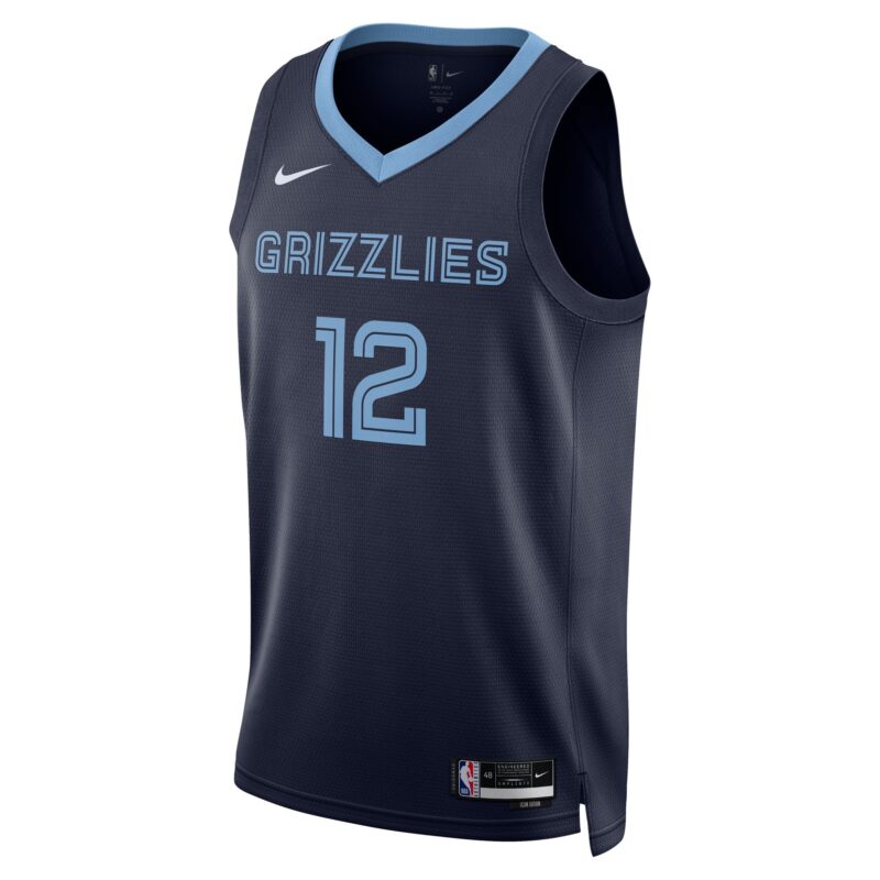Ja Morant Memphis Grizzlies Unisex Swingman Jersey - Icon Edition - Navy - Image 2