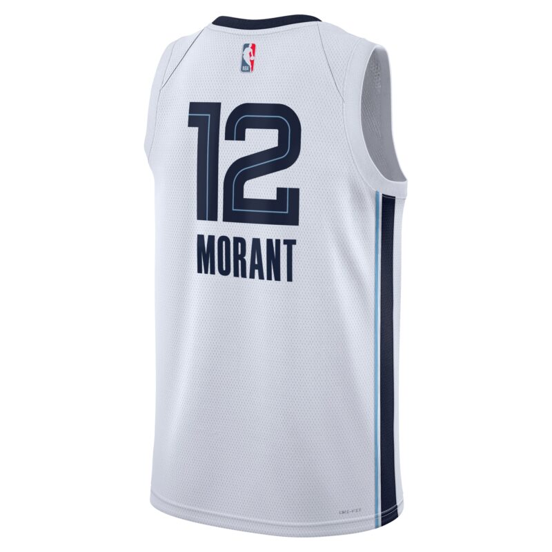 Ja Morant Memphis Grizzlies Unisex Swingman Badge Player Jersey - Association Edition - White - Image 3