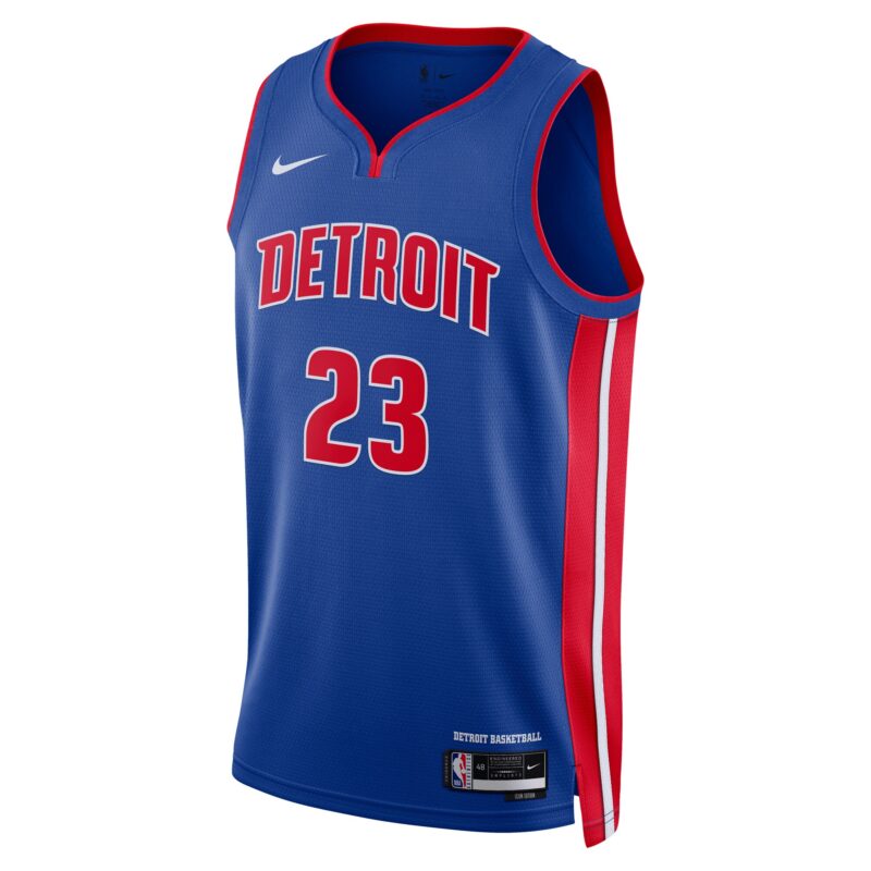 Jaden Ivey Detroit Pistons Unisex 2022 Basketball Draft First Round Pick Swingman Jersey - Icon Edition - Blue - Image 2