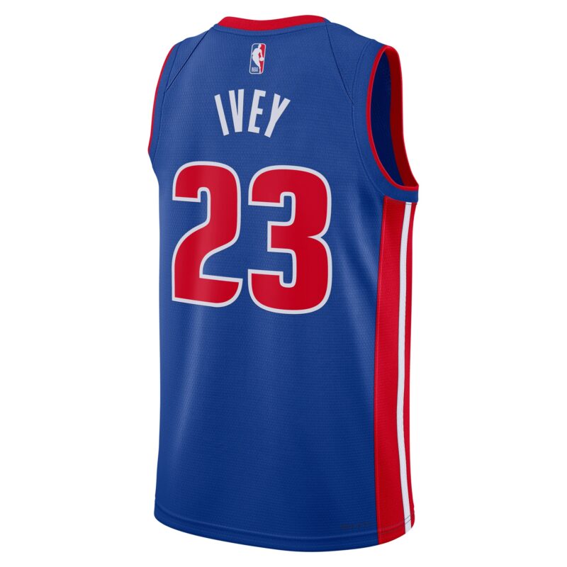 Jaden Ivey Detroit Pistons Unisex 2022 Basketball Draft First Round Pick Swingman Jersey - Icon Edition - Blue - Image 3