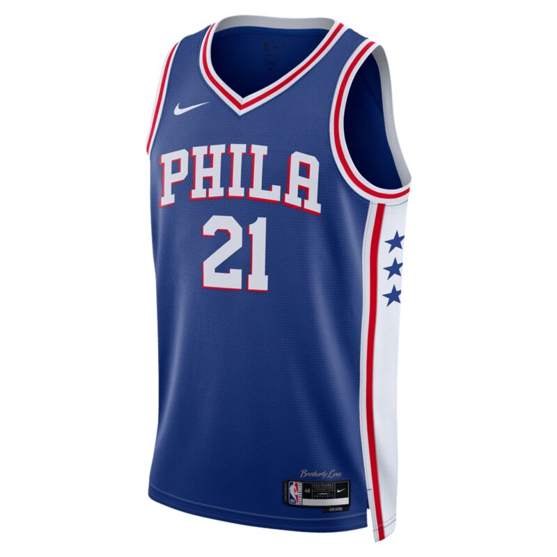 Joel Embiid Philadelphia 76ers Unisex Swingman Jersey - Icon Edition - Royal - Image 2
