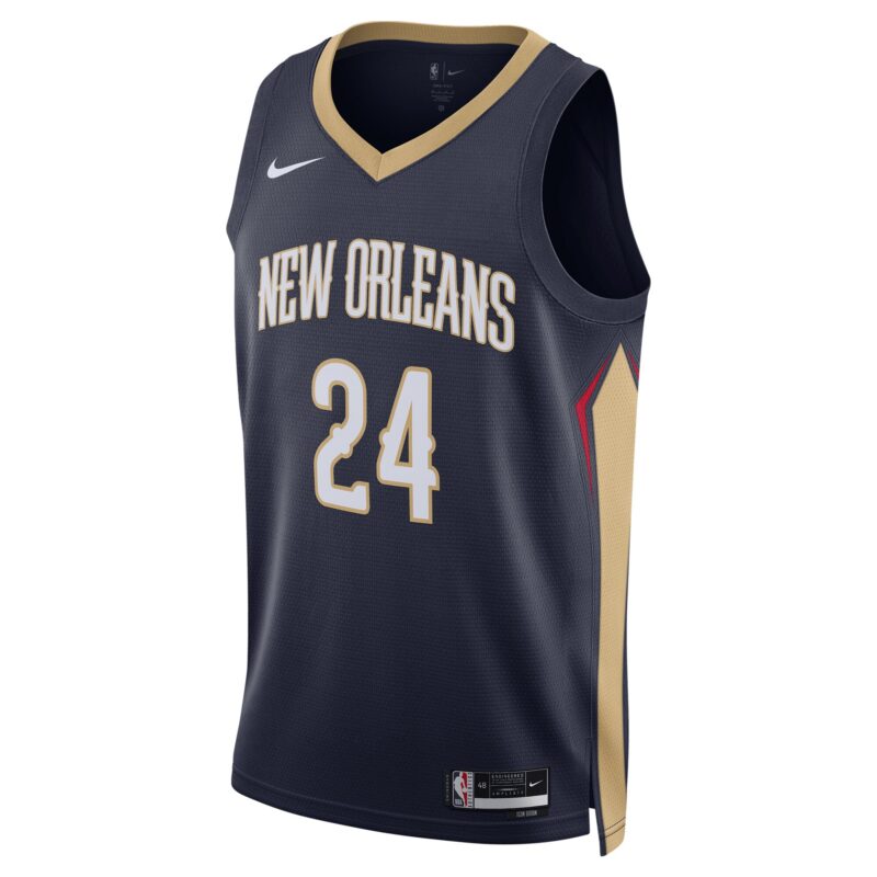 Hawkins New Orleans Pelicans Unisex Swingman Jersey - Icon Edition - Navy - Image 2