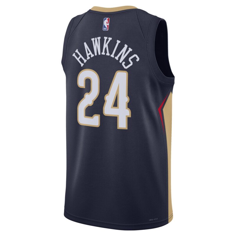 Hawkins New Orleans Pelicans Unisex Swingman Jersey - Icon Edition - Navy - Image 3