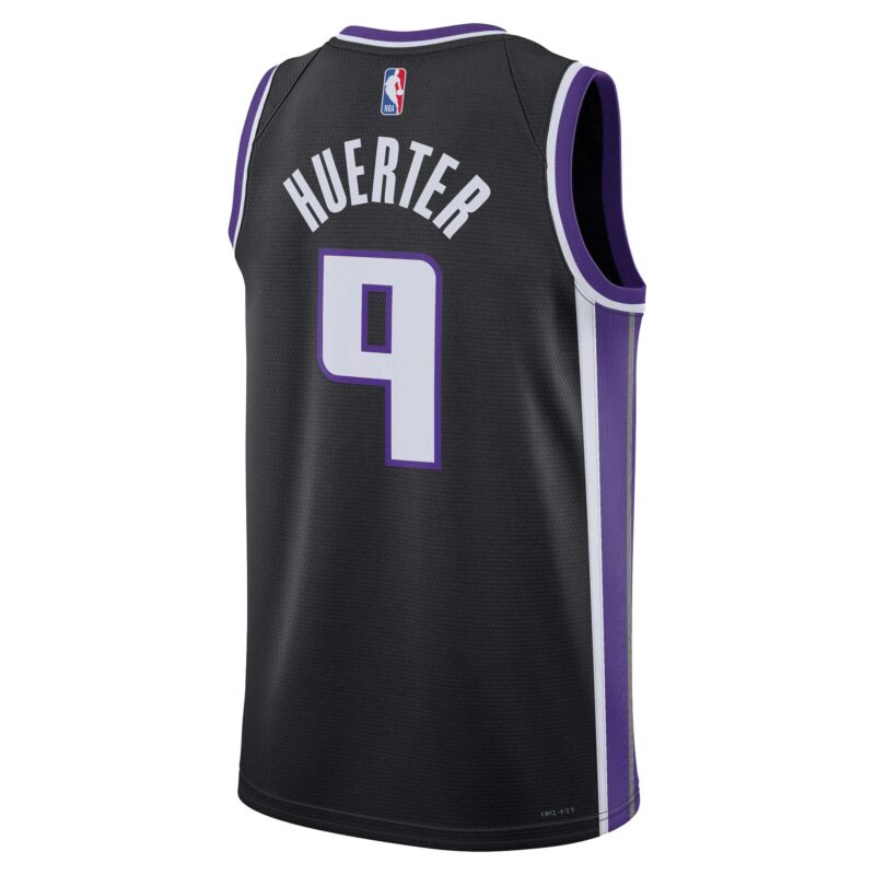 Kevin Huerter Sacramento Kings Unisex Swingman Jersey - Icon Edition - Black - Image 3