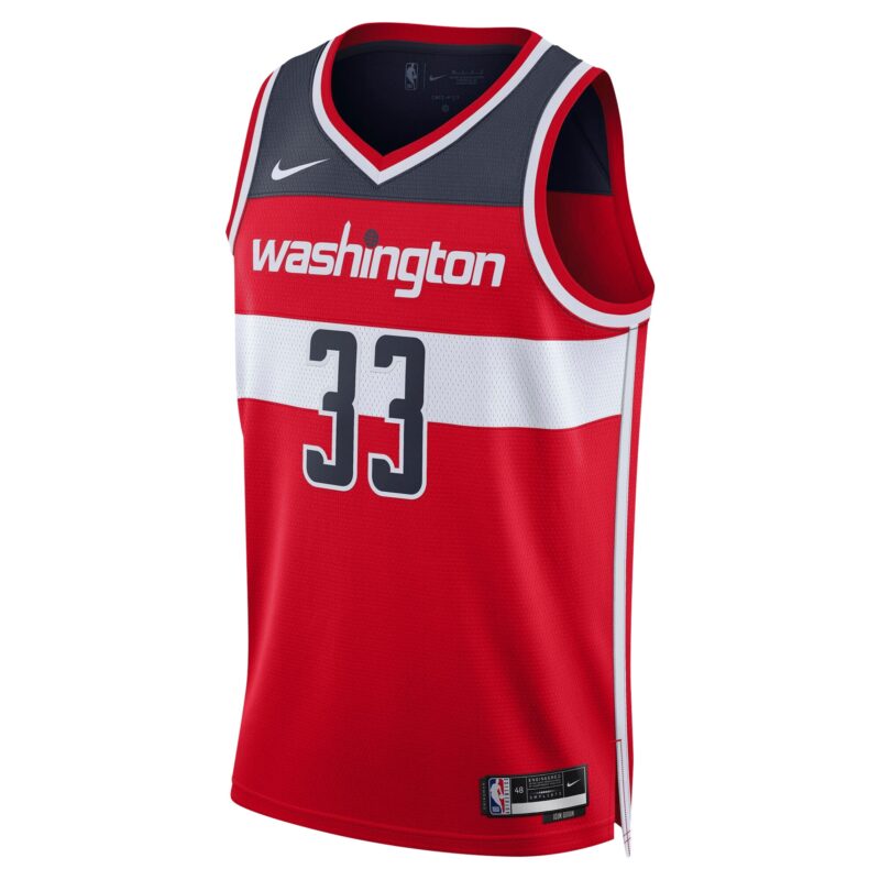 Kyle Kuzma Washington Wizards Unisex Swingman Jersey - Icon Edition - Red - Image 2