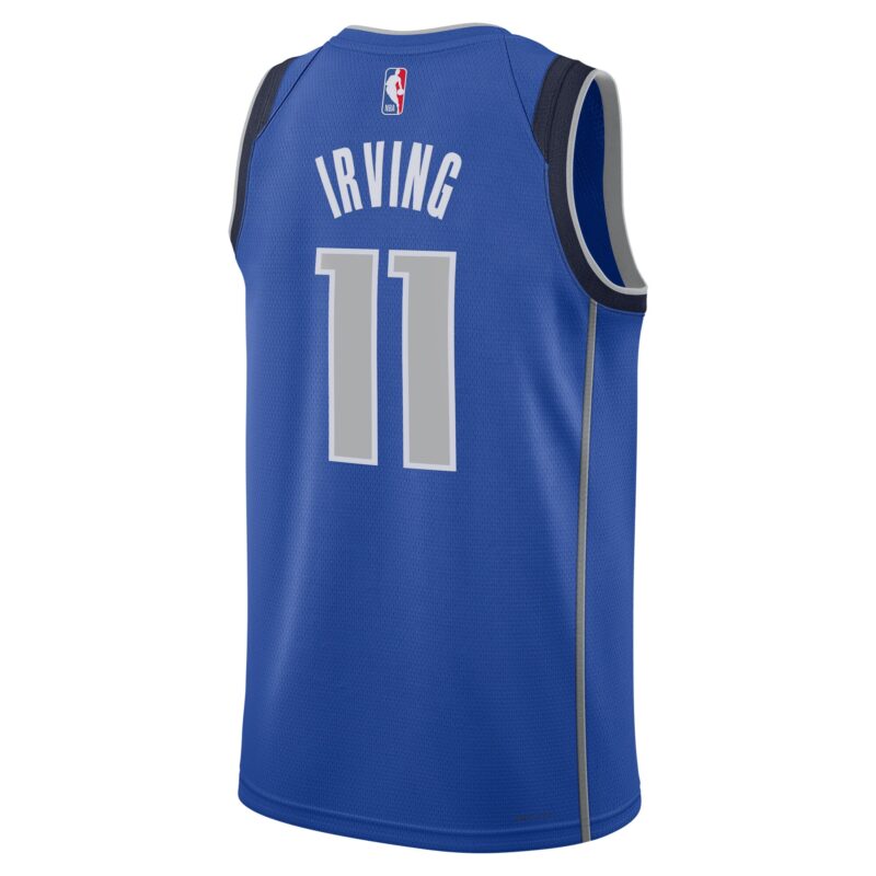 Kyrie Irving Dallas Mavericks Unisex Badge Swingman Jersey - Icon Edition - Blue - Image 3