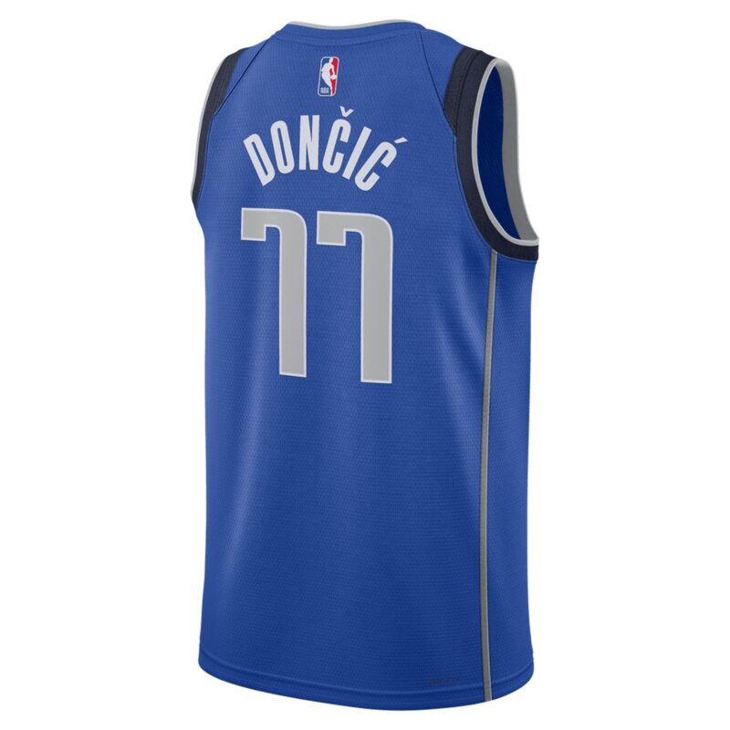 Luka Dončić Dallas Mavericks Unisex Swingman Jersey - Icon Edition - Blue - Image 3