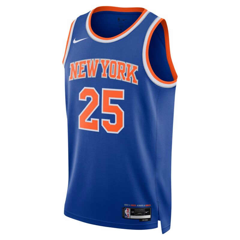 Mikal Bridges New York Knicks Unisex 2024 Offseason Addition Swingman Jersey - Blue - Image 2