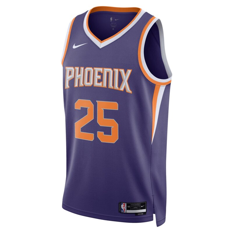 Mikal Bridges Phoenix Suns Unisex Swingman Jersey - Icon Edition - Purple - Image 2