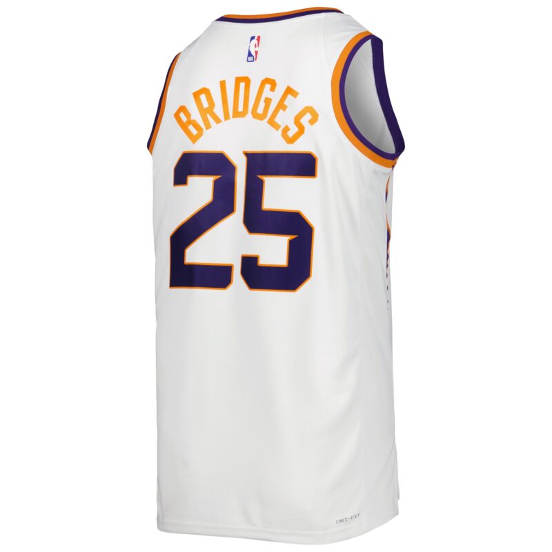 Mikal Bridges Phoenix Suns Unisex Swingman Jersey - Association Edition - White - Image 3