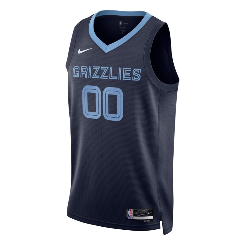 Memphis Grizzlies Unisex Swingman Custom Jersey Navy - Icon Edition - Image 2