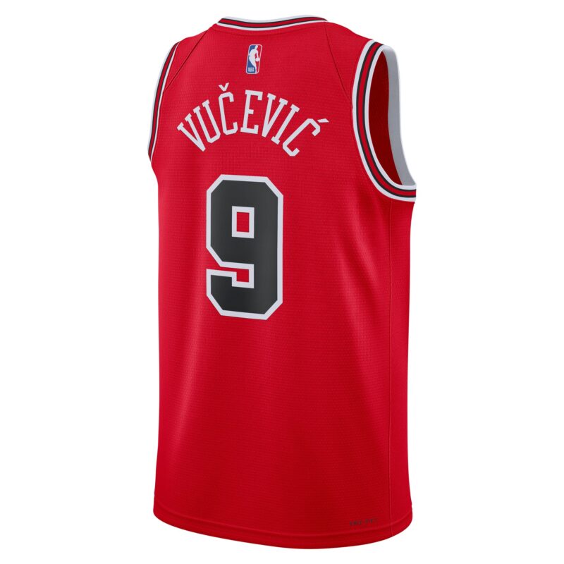 Nikola Vucevic Chicago Bulls Unisex Swingman Jersey - Icon Edition - Red - Image 3