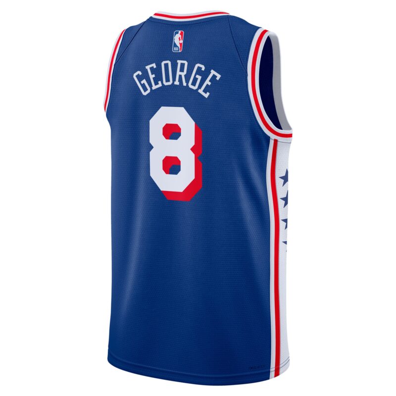 Paul George Philadelphia 76ers Unisex 2024 Offseason Addition Swingman Jersey - Royal - Image 3