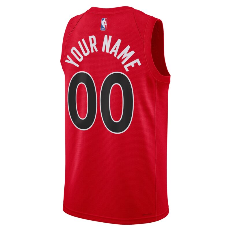 Toronto Raptors Unisex Swingman Custom Jersey Red - Icon Edition - Image 3