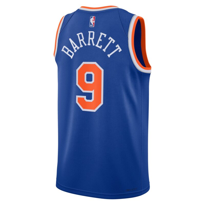 RJ Barrett New York Knicks Unisex Swingman Jersey - Icon Edition - Blue - Image 2