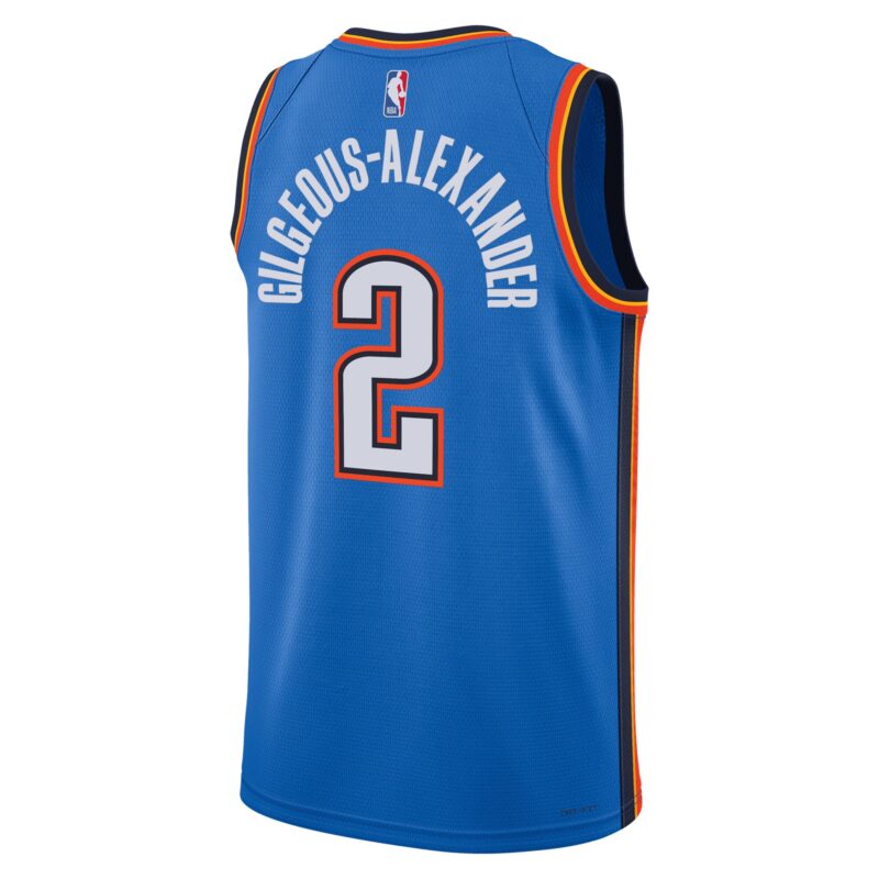 Shai Gilgeous-Alexander Oklahoma City Thunder Unisex Badge Swingman Jersey - Icon Edition - Blue - Image 3